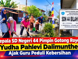 Kepala SD Negeri 44 Pimpin Gotong Royong, Yudha Pahlevi Dalimunthe Ajak Guru Peduli Kebersihan