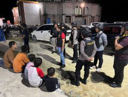 Tim RAGA Polres Rohil Patroli Malam, Bersihkan Titik Rawan Premanisme & Knalpot Brong
