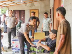 HUT Humas Polri ke-75, Polres Rohul Salurkan Bansos Berupa Sembako untuk Masyarakat Desa Koto Tinggi
