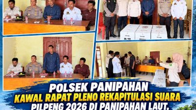 Polsek Panipahan Kawal Rapat Pleno Rekapitulasi Suara PILPENG Panipahan laut Pastikan berjalan